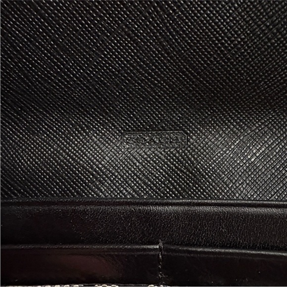 Coach Signature Black and Gray Wallet - Picture 7 of 7